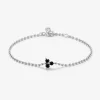 Pulsera de oro blanco de 18K con zafiro azul en talla brillante de 0,38 cts