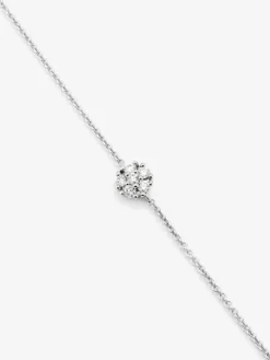 Pulsera de oro blanco de 18K con 6 diamantes en talla brillante con un total de 0,27 cts