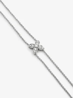 Pulsera de oro blanco de 18K con diamantes blancos en talla brillante de 0,16 cts