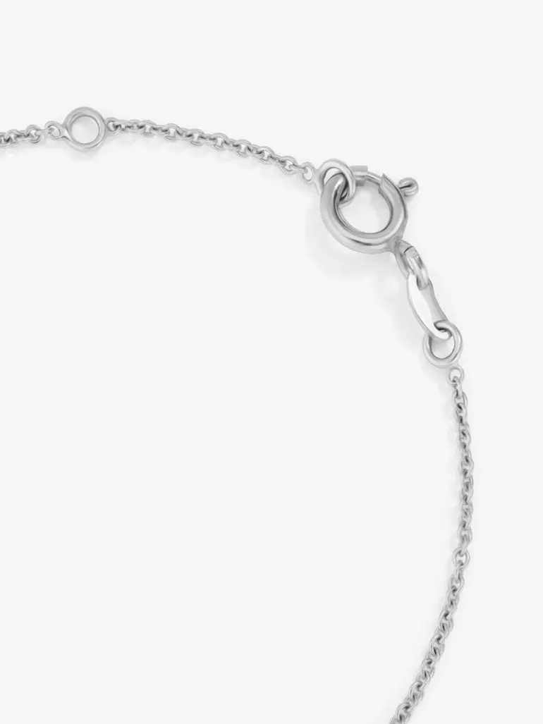 Pulsera de oro blanco de 18K con 6 diamantes en talla brillante con un total de 0,27 cts