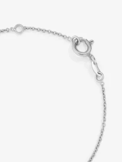 Pulsera de oro blanco de 18K con diamantes en talla brillante de 0,08 cts