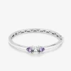 Pulsera de plata 925 con amatista verde en talla cushion de 2,47 cts y amatistas moradas en talla cushion de 1,6 cts