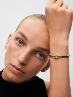 Pulsera de plata 925 con amatista verde en talla cushion de 2,47 cts y cuarzos citrinos en talla cushion de 1,62 cts
