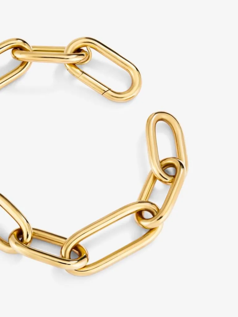 Pulsera eslabones extra grande oro amarillo de 18K