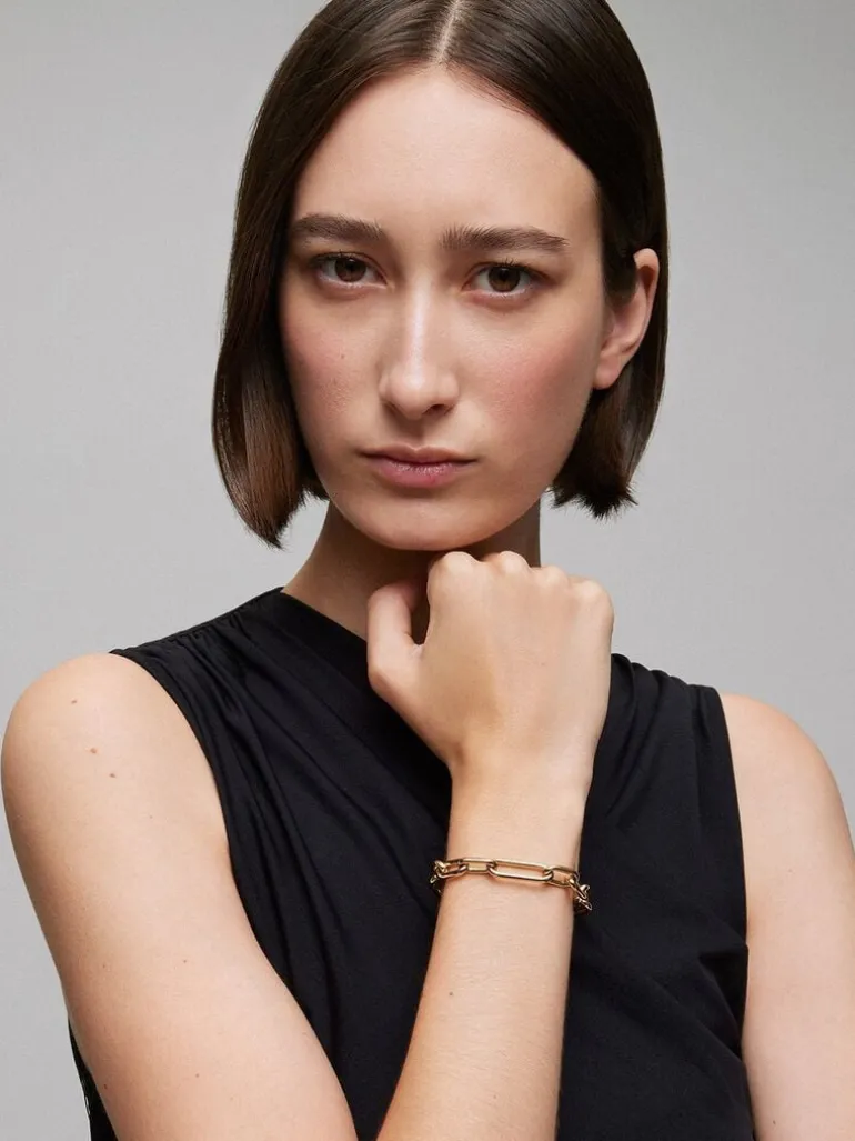 Pulsera eslabones grande oro amarillo de 18K