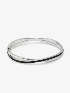 Pulsera rígida de plata 925 con 47 espinelas en talla brillante con un total de 1,23 cts