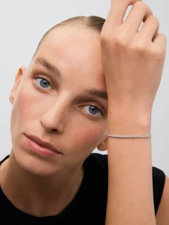 Pulsera riviere de oro blanco de 18K de diamantes