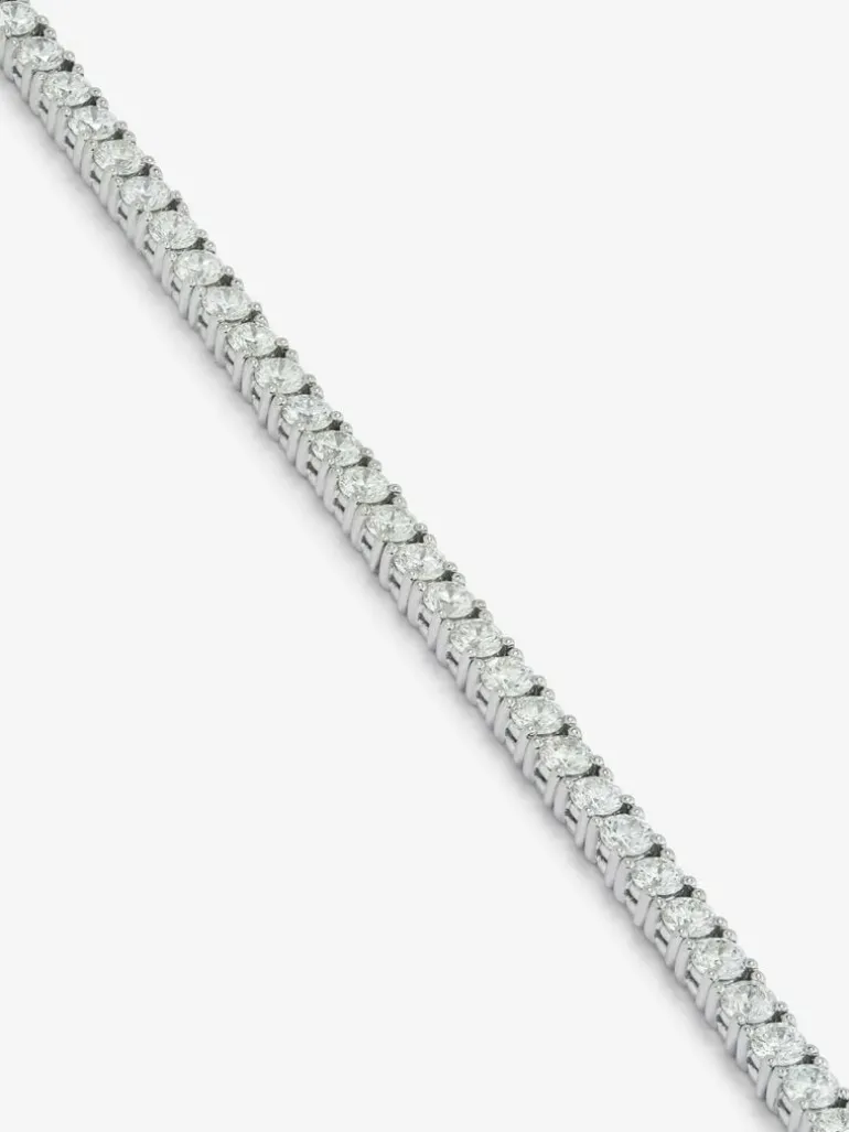 Pulsera riviere de oro blanco de 18K de diamantes