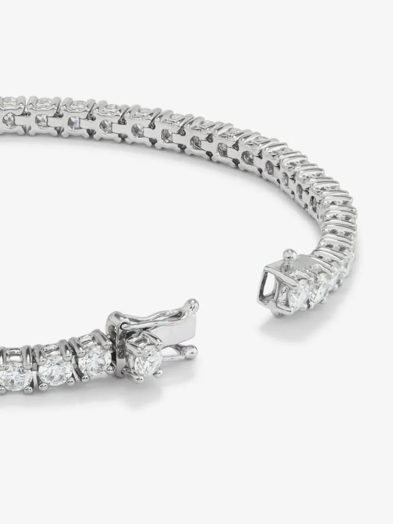 Pulsera riviere de oro blanco de 18K de diamantes