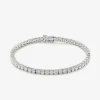 Pulsera rivière de oro blanco de 18K con 60 diamantes en talla brillante con un total de 4,7 cts