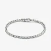 Pulsera rivière de oro blanco de 18K con diamantes en talla brillante de 0,89 cts
