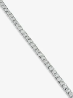Pulsera rivière de oro blanco de 18K con diamantes en talla brillante de 0,89 cts