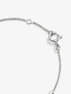 Pulsera rivière de oro blanco de 18K con diamantes en talla brillante de 0,09 cts