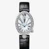 Reloj Breguet Reine de Naples de oro blanco de 18K, n&aacute;car y diamantes, pulsera de piel, con cristal de zafiro y movimiento mec&aacute;nico