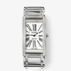Reloj de acero inoxidable con diamantes blancos en talla brillante, cristal de zafiro y movimiento de cuarzo