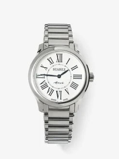Reloj de acero inoxidable y cristal de zafiro con movimiento de cuarzo