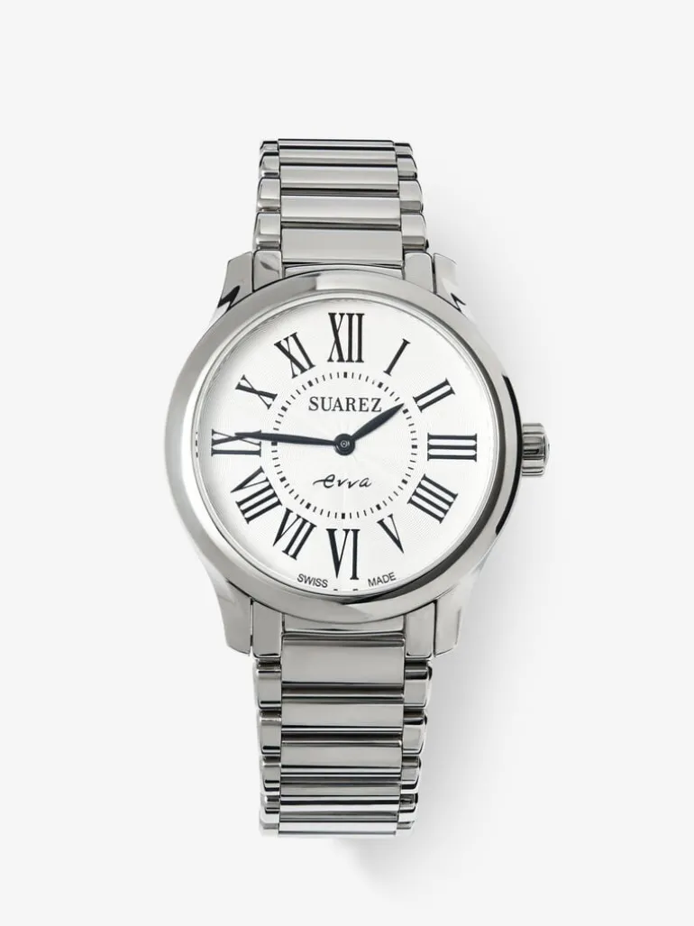 Reloj de acero inoxidable y cristal de zafiro con movimiento de cuarzo